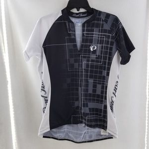 PEARL IZUMI Black White Biking Shirt Sz XL